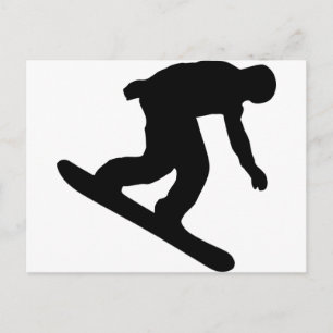 Snowboarden Postkarte