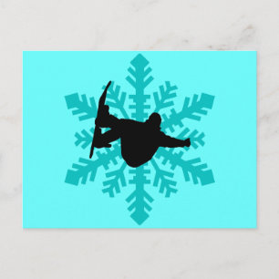Snowboarden Postkarte