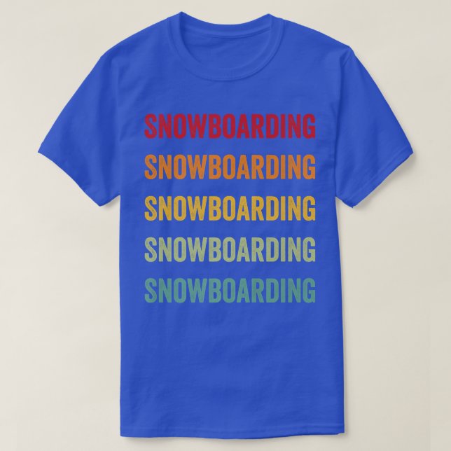 Snowboarden Rainbow Design, Snowboarding Sport Co T-Shirt (Design vorne)