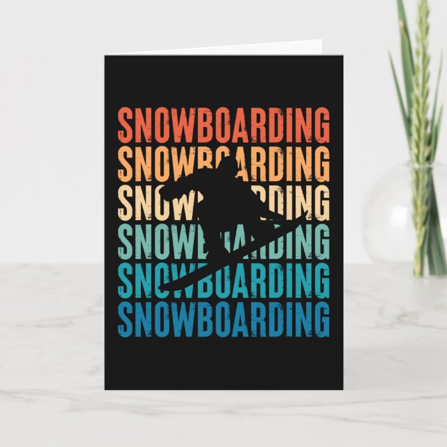 Snowboarden Retro-Geschenk für Snowboarder Karte (Vorderseite)