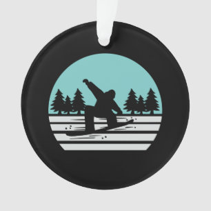 Snowboarden Retro Vintage Ornament