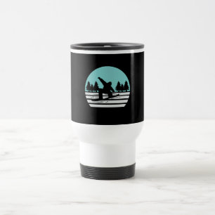 Snowboarden Retro Vintage Reisebecher
