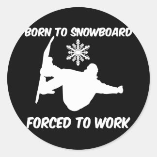 Snowboarden Runder Aufkleber