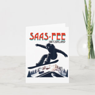 Snowboarden Saas-Fee Schweiz Karte