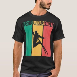 Snowboarden Shirt Retro-Stil nur schicken