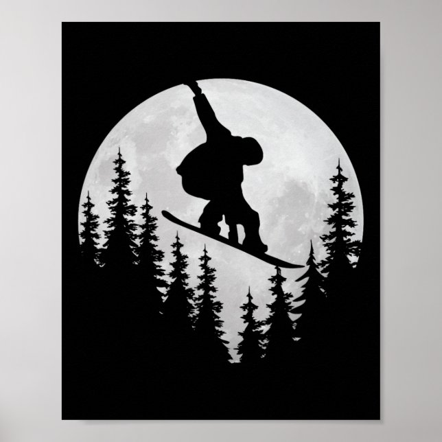 Snowboarden Shirts Freestyle Snowboarder - Snowbo Poster (Vorne)