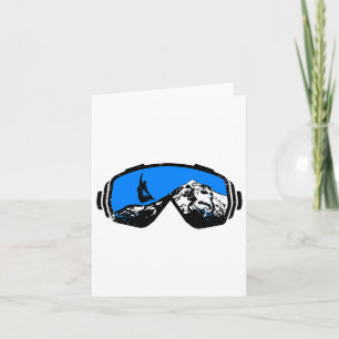 Snowboarden Ski Goggles Berg gestört Design Karte