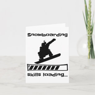 Snowboarden Skills Loading Funny Female Snowboard Karte