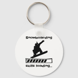 Snowboarden Skills Loading Funny Female Snowboard Schlüsselanhänger