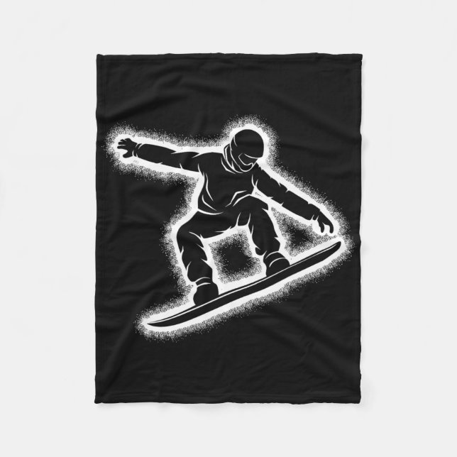 Snowboarden Snowboard Boys Kinder Männer 1 Fleecedecke (Vorderseite)