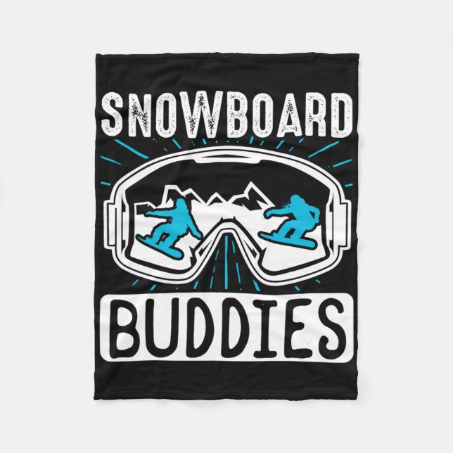 Snowboarden Snowboard Buddies Fleecedecke (Vorderseite)