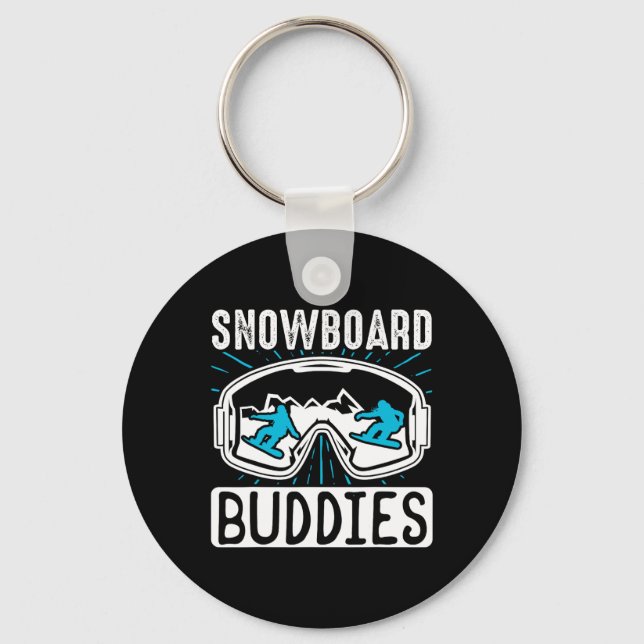 Snowboarden Snowboard Buddies Schlüsselanhänger (Vorderseite)
