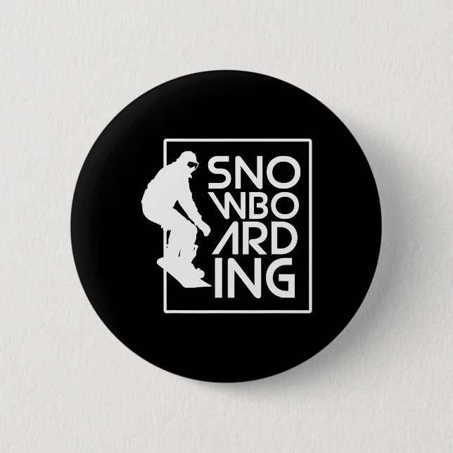 Snowboarden Snowboard Geschenk Liebe Snowboarden Button (Vorderseite)
