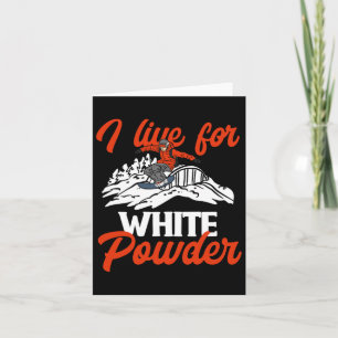 Snowboarden Snowboard Outfit ich lebe für White Po Karte