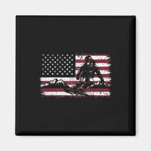 Snowboarden Snowboard Patriotisch Vintage Amerikan Magnet
