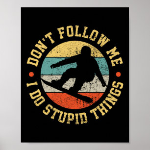 Snowboarden Snowboard Retro Vintage Poster
