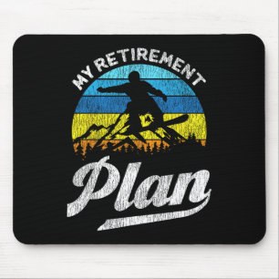Snowboarden Snowboard Ruhestand Vintage Retro Mein Mousepad