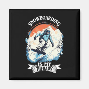 Snowboarden Snowboard Snowboard Retro Snow Vac Magnet