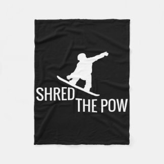 Snowboarden Snowboard T-Shirt schüttelte die Pow Fleecedecke