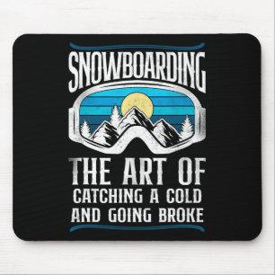 Snowboarden Snowboard Vintag Retro Goggles Mousepad