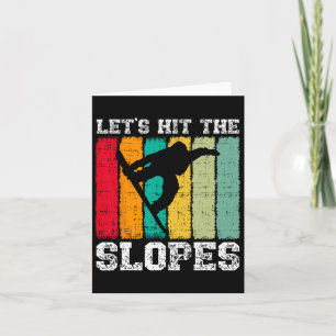 Snowboarden Snowboard Vintag Retro Lasst uns auf d Karte