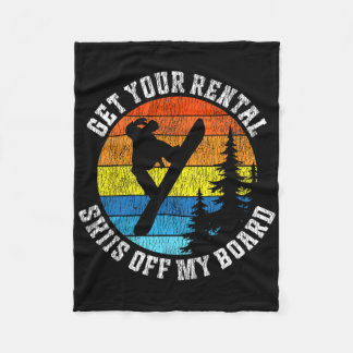 Snowboarden Snowboard Vintag Retro Rent Your Rent Fleecedecke
