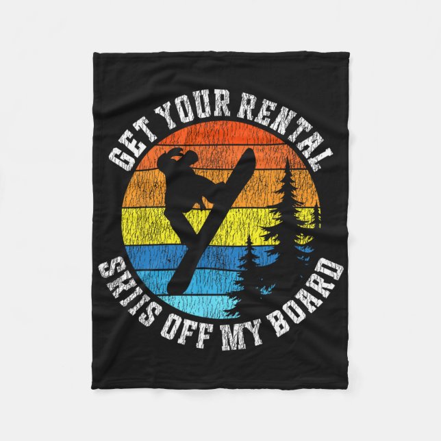 Snowboarden Snowboard Vintag Retro Rent Your Rent Fleecedecke (Vorderseite)