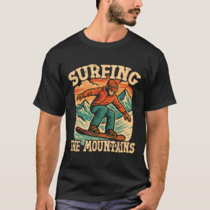 Snowboarden Snowboard Vintag Retro Surfen M T-Shirt