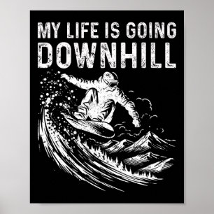 Snowboarden Snowboard Vintage Mein Leben Geht Den Poster