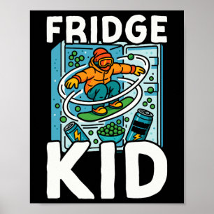 Snowboarden Snowboard Vintage Retro Kühlschrank Ki Poster