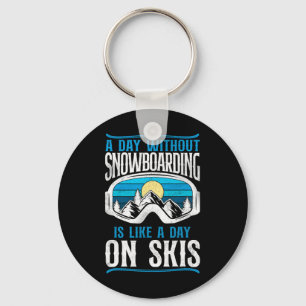 Snowboarden Snowboard Vintage Retro Ski Skifahren  Schlüsselanhänger