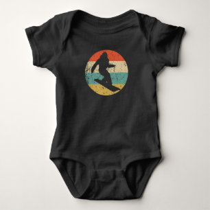 Snowboarden Snowboarder Silhouette Retro Snowboard Baby Strampler