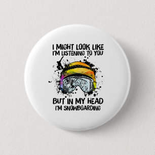 Snowboarden Snowboarder Sport Liebhaber Geschenkar Button