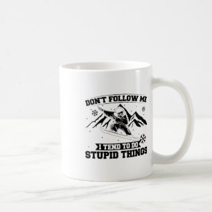 Snowboarden Snowborder verfolge mich nicht Kaffeetasse