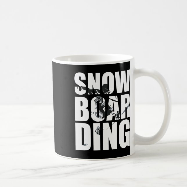 Snowboarden Sprichwort für Wintersport Fans Große  Kaffeetasse (Rechts)