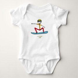 Snowboarden Stickman Baby Strampler