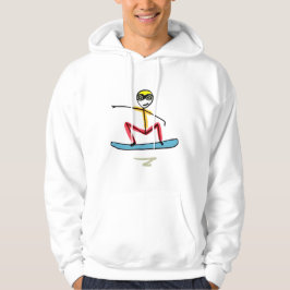 Snowboarden Stickman Hoodie