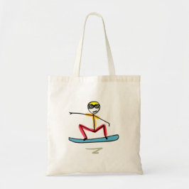Snowboarden Stickman Tragetasche