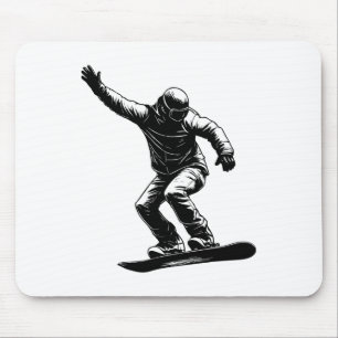 Snowboarden Streetwear Graphics Snowboarder Art Mousepad