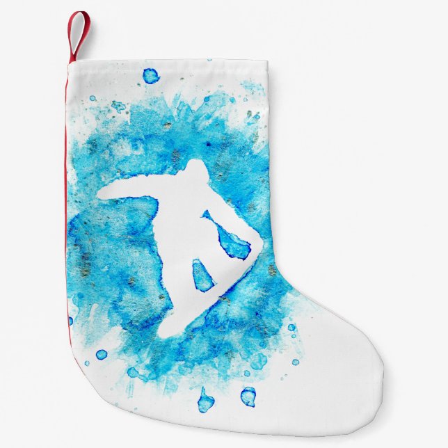 Snowboarden Strumpf Kleiner Weihnachtsstrumpf (Vorderseite)