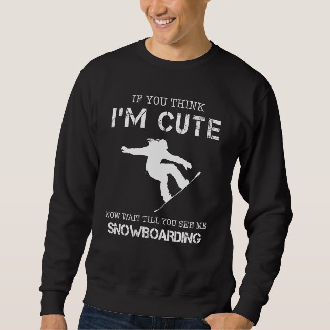 Snowboarden Sweatshirt (Vorderseite)