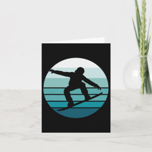 Snowboarden T Shirt Retro Vintages Cooles Snowboar Karte