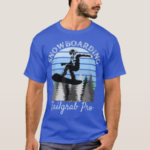 Snowboarden Tailgrab Pro Vintage Blau Sonnenunterg T-Shirt