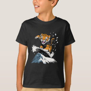 Snowboarden - Tiger auf Snowboard Snowboarden T-Shirt