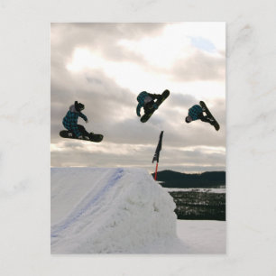 Snowboarden Tricks Postkarte