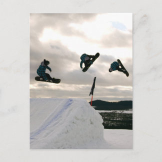 Snowboarden Tricks Postkarte