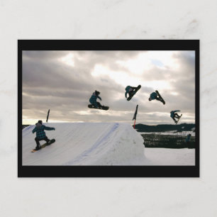 Snowboarden Tricks Postkarte