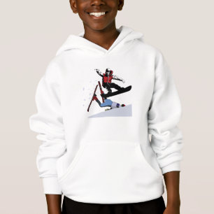 Snowboarden über Skifahren Hoodie