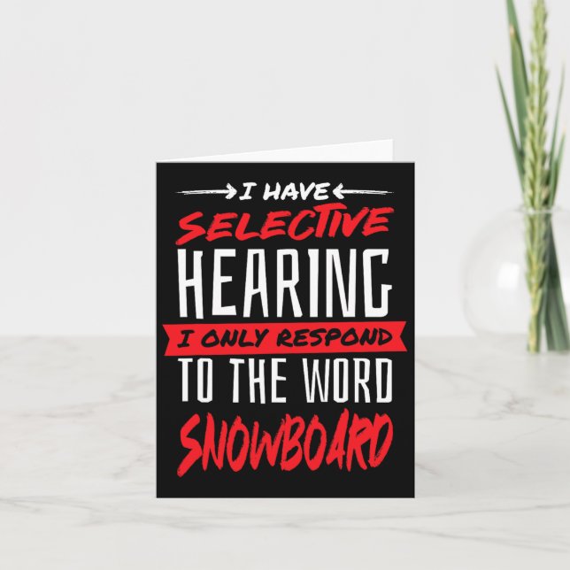 Snowboarden und Snowboarden Karte (Vorderseite)