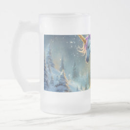 Snowboarden Unicorn Design von Rich AMeN Gill Mattglas Bierglas